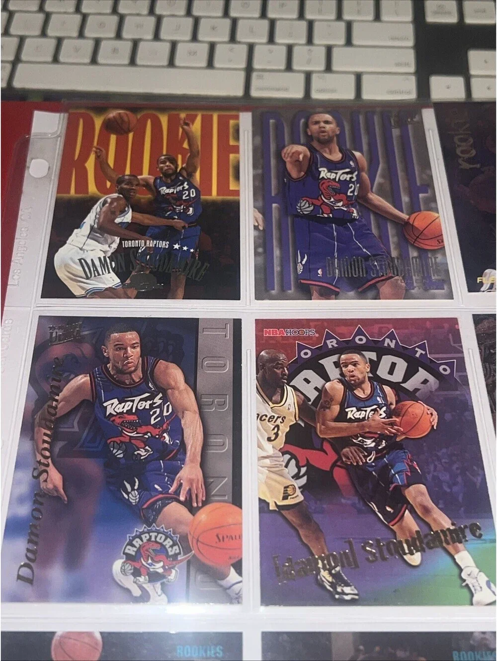 Lot Of 8 1995–96 rookie cards  Toronto Raptors Damon Stoudamire Basketball